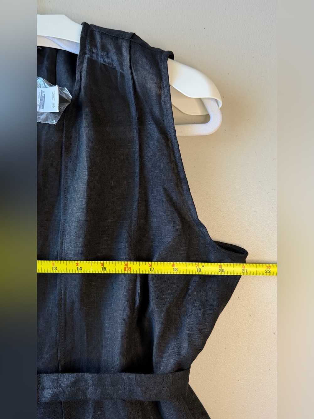 J.Crew Seamed Linen Dress With Removable Belt Black Size L NWT - Picture 11 of 12